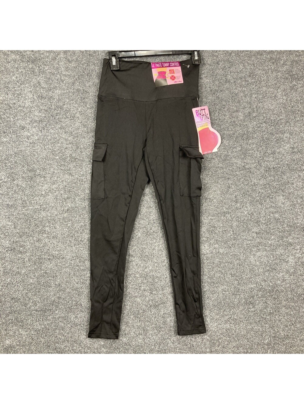 Shosho Juniors Small Black Butt Sculpting Tummy Control High Waist Leggings NWT
